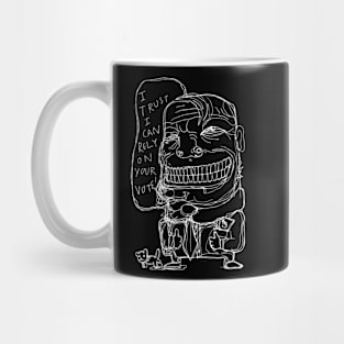 Electioneering Illustrated Lyrics Inverted Mug